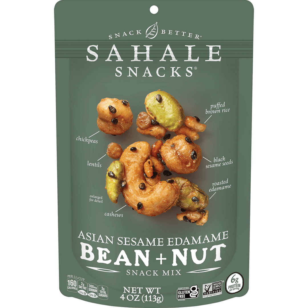 Asian Sesame Edamame Bean + Nut Snack Mix