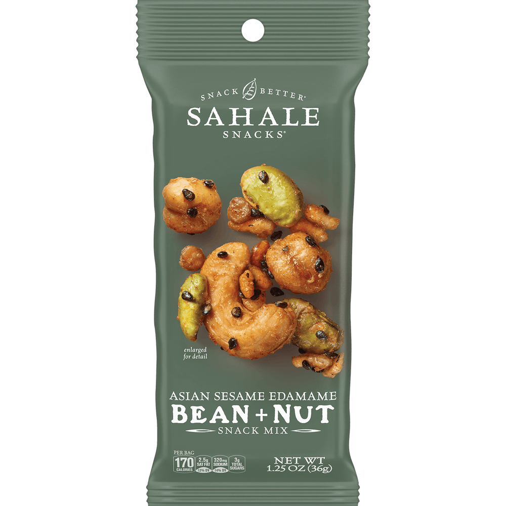 Asian Sesame Edamame Bean and Nut Snack Mix